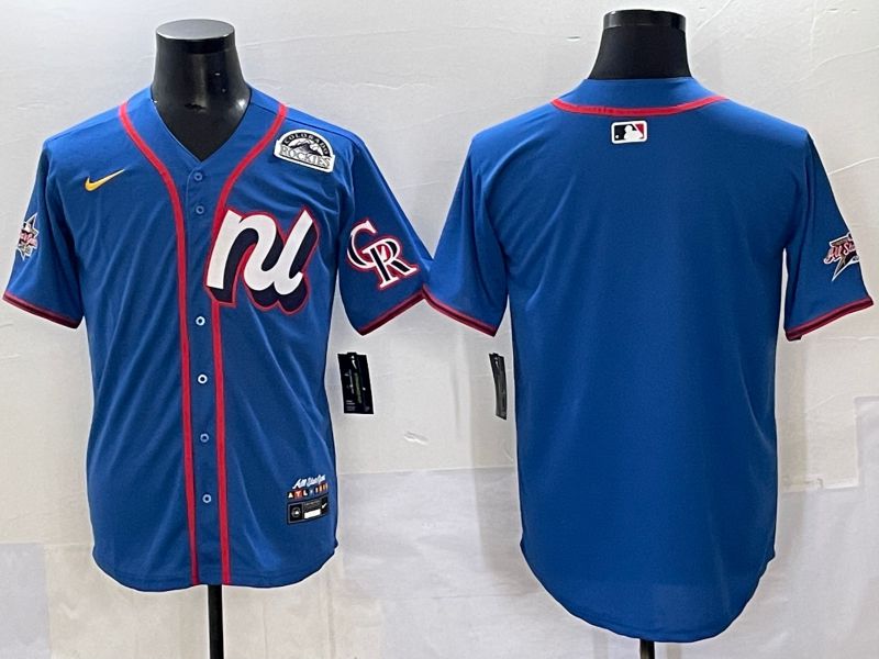 Men 2025 Colorado Rockies Blank Blue All star Nike MLB Jersey style 06->colorado rockies->MLB Jersey
